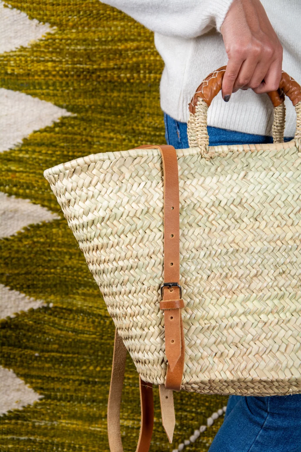 Doum palm backpack basket by Green Doum, photo 3