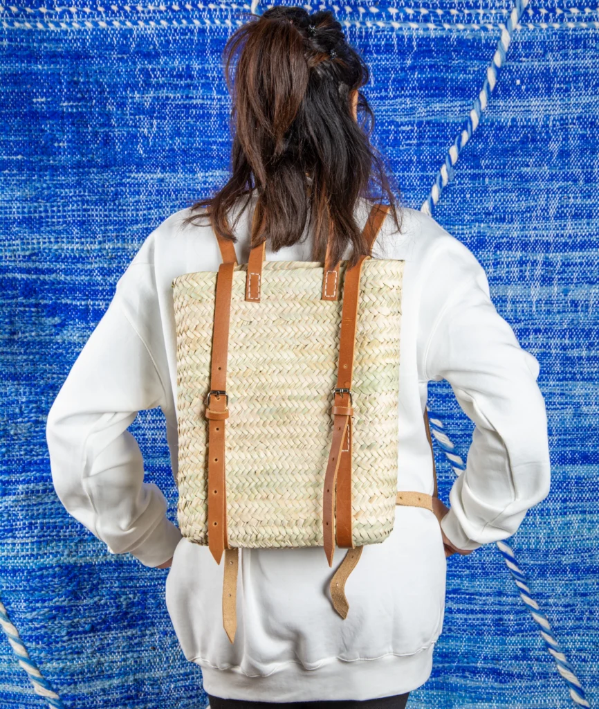 Medium straw backpack by Green Doum, photo 3