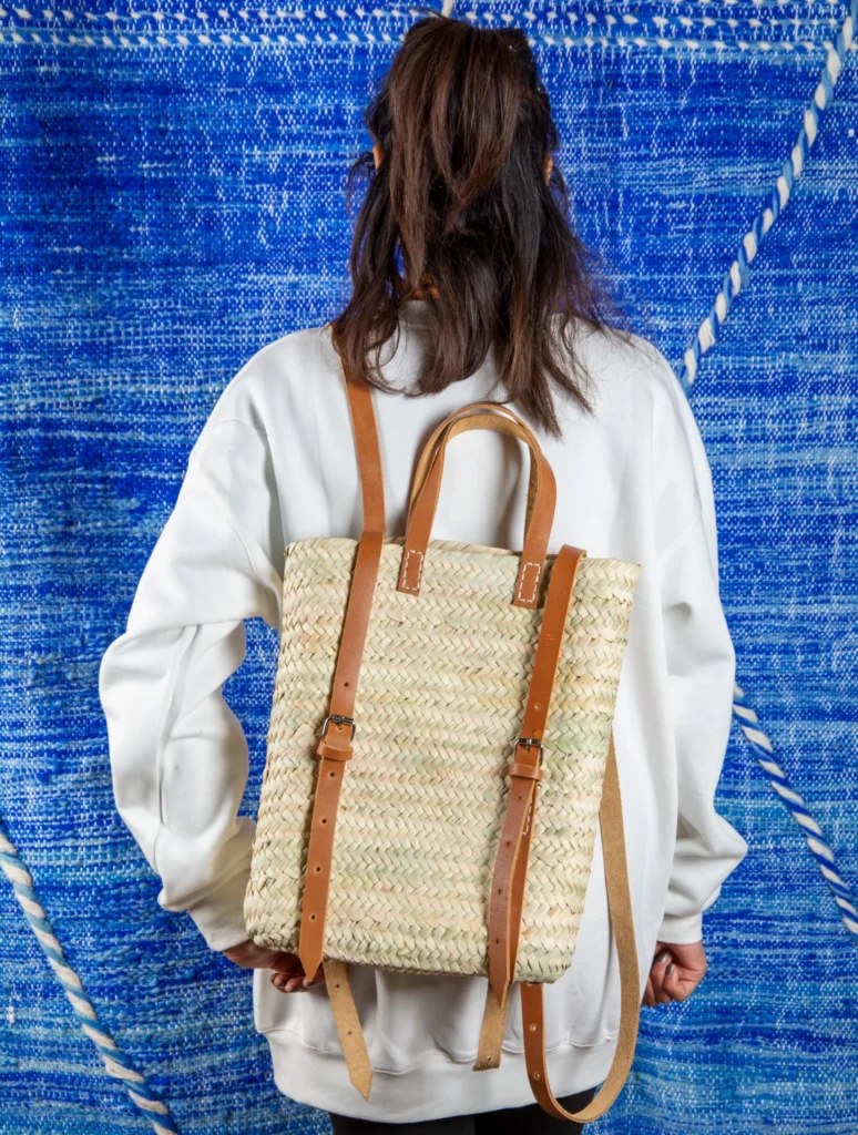 Medium straw backpack by Green Doum, photo 4