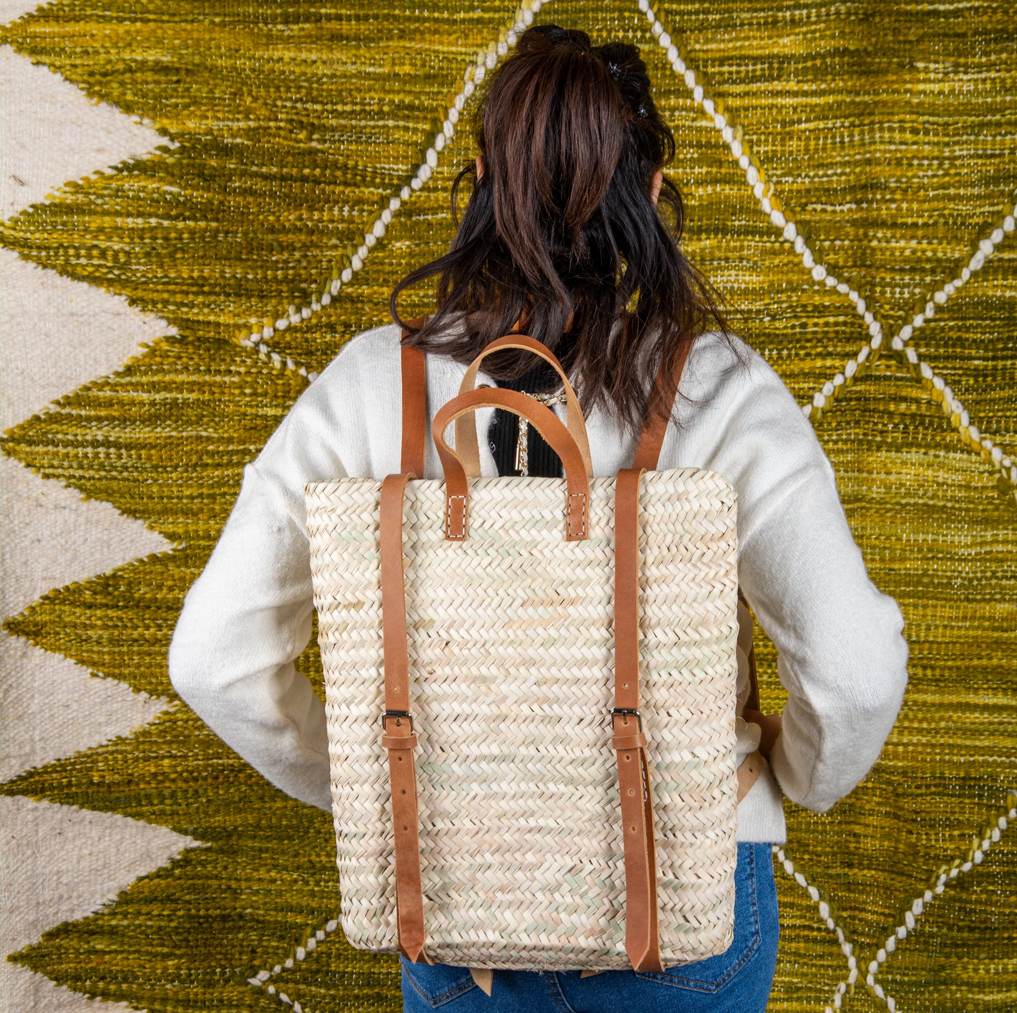 Sac à dos en paille Marrakech - vue 4