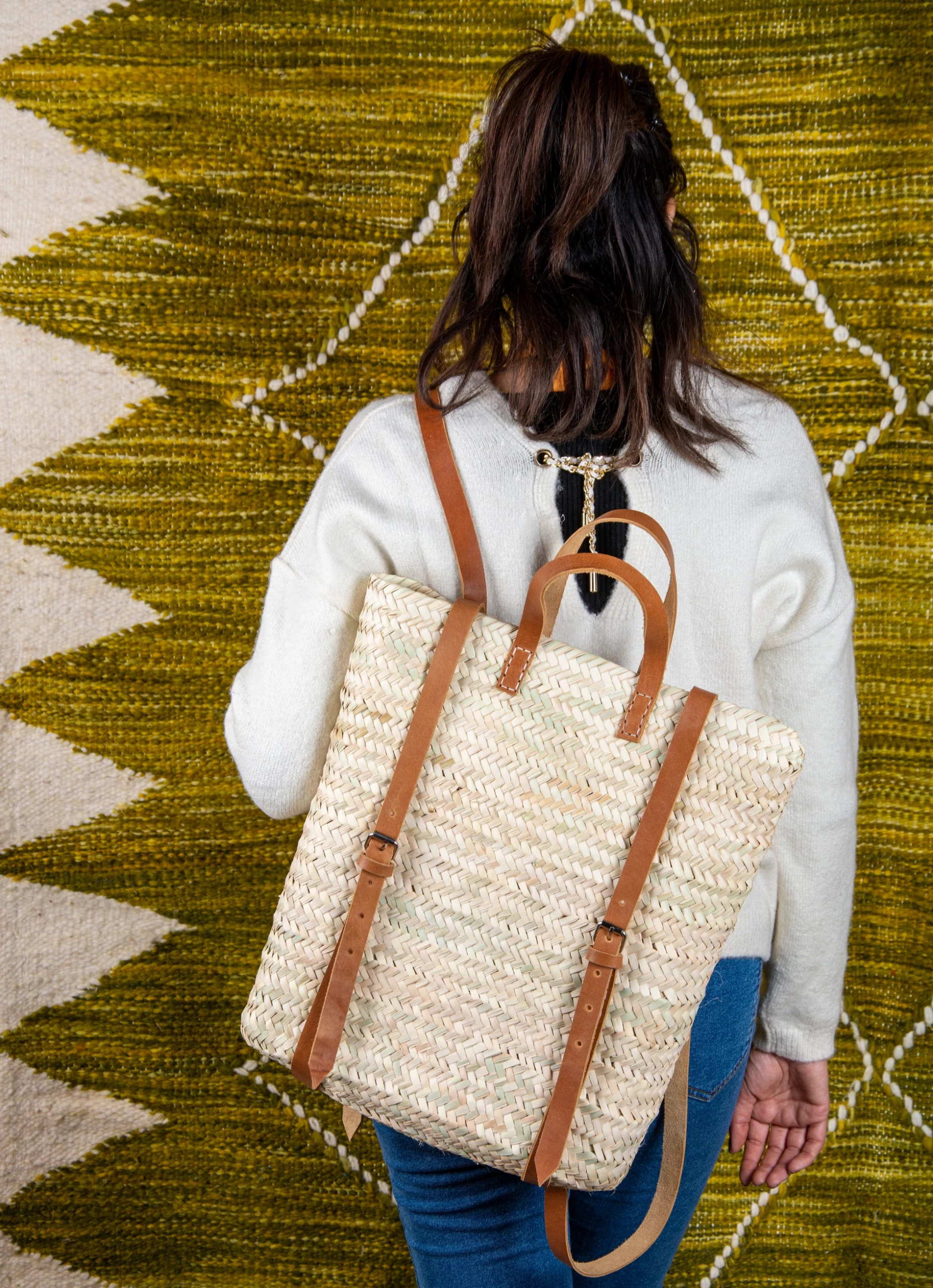 Sac à dos en paille Marrakech - vue 5