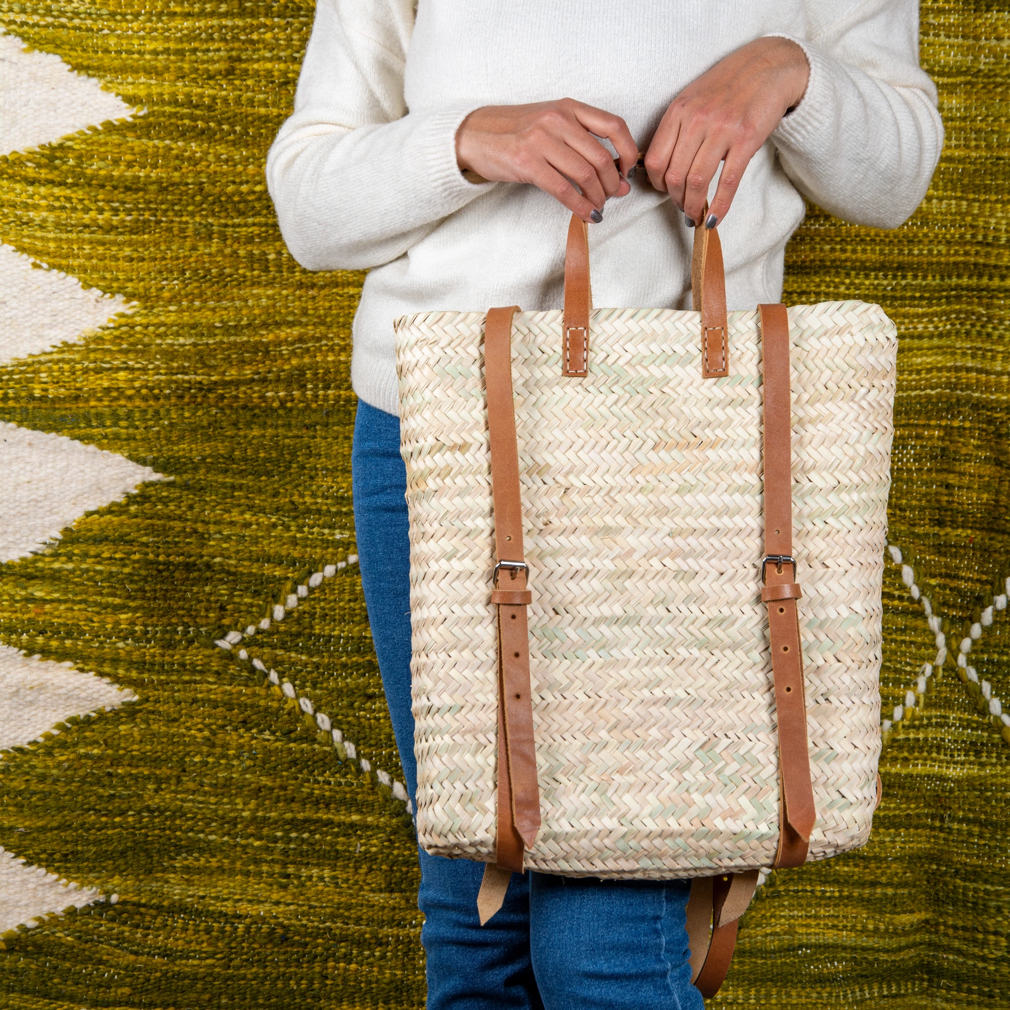 Sac à dos en paille Marrakech - vue 6