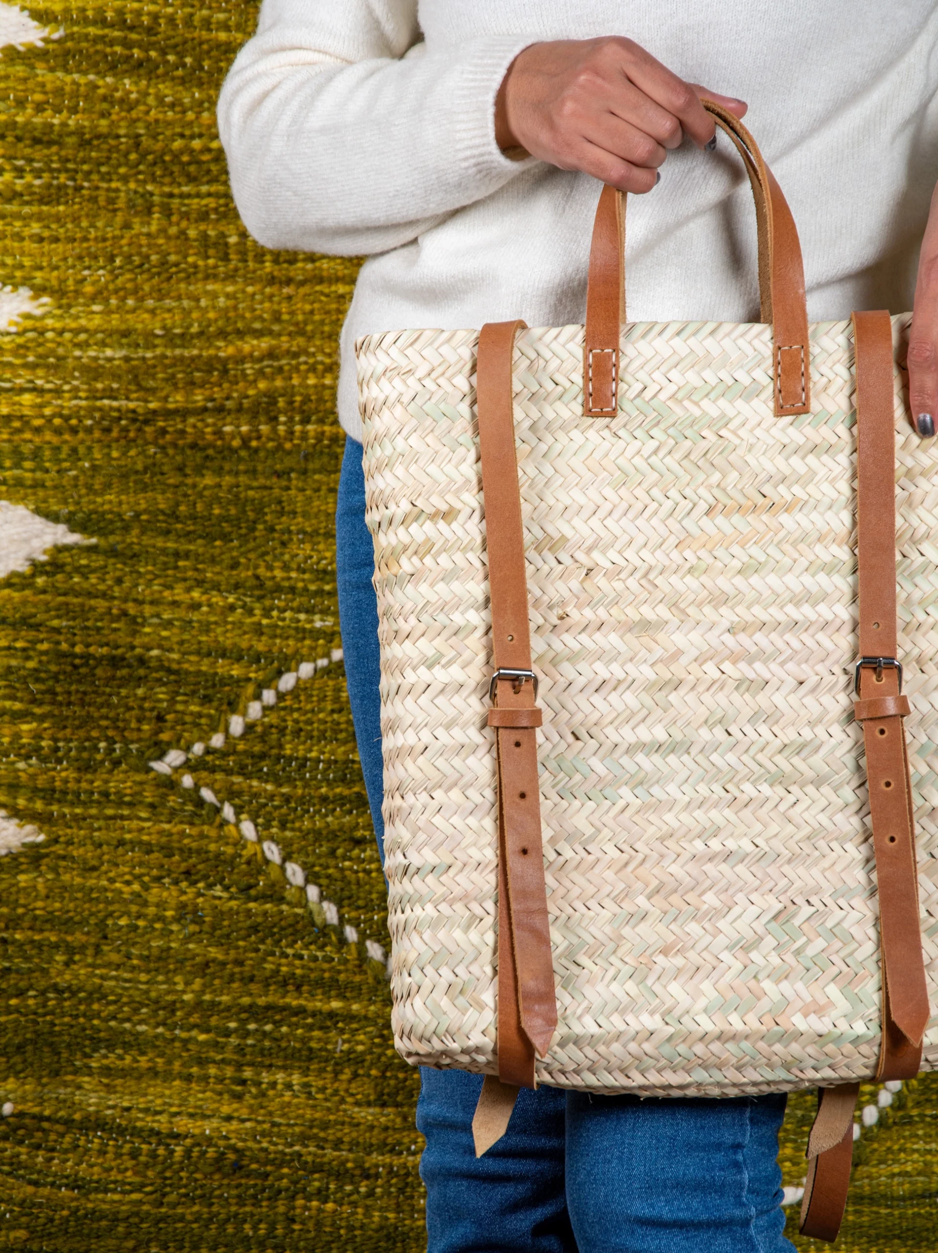 Sac à dos en paille Marrakech - vue 7