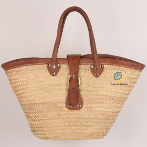 Panier de plage Agdal en paille taille XS par Green Doum