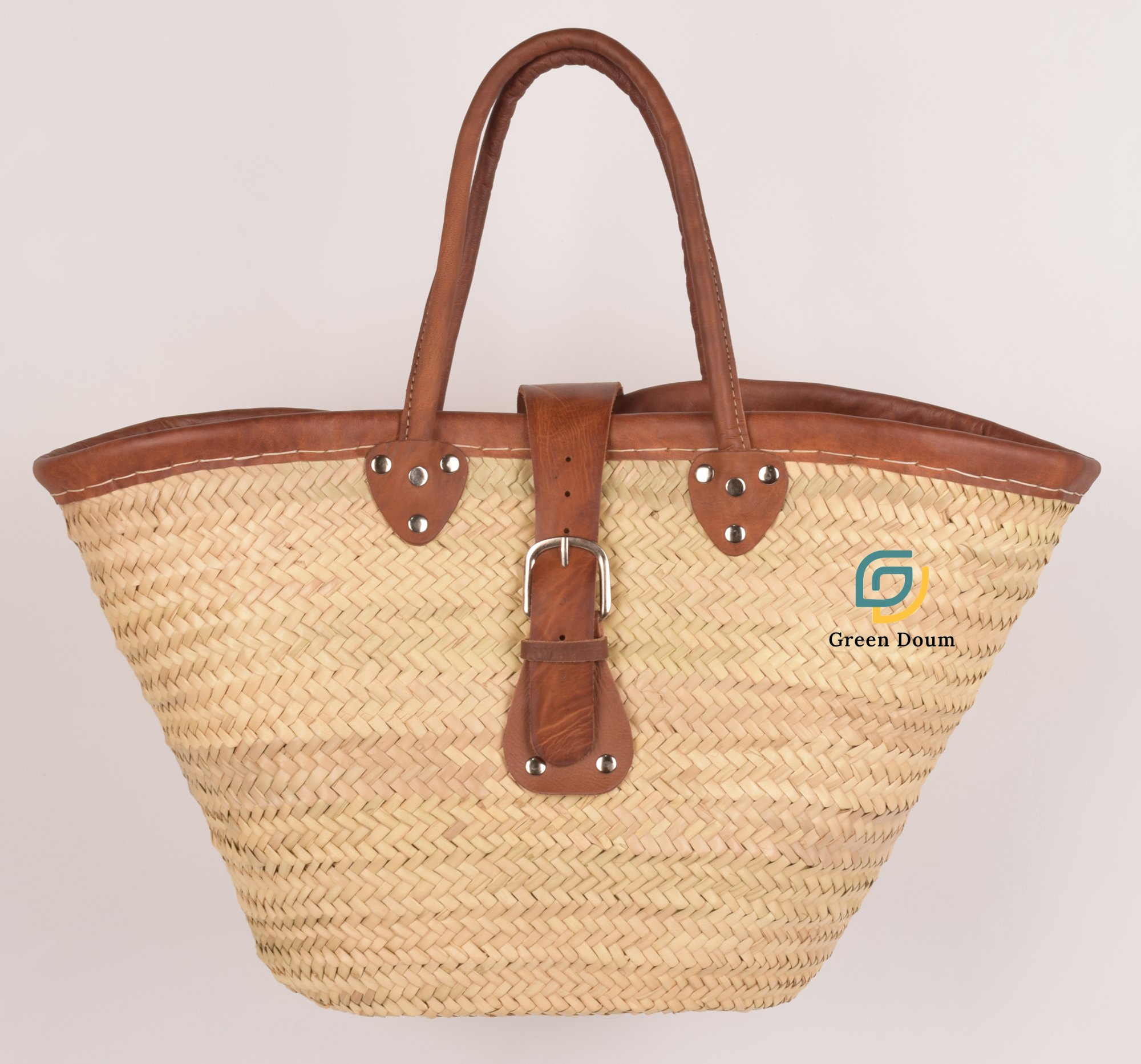 Panier de plage Agdal en paille taille XS par Green Doum, photo 2