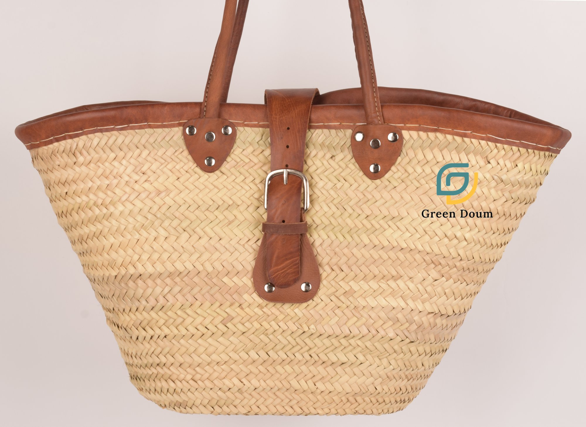 Panier de plage Agdal en paille taille XS par Green Doum, photo 3