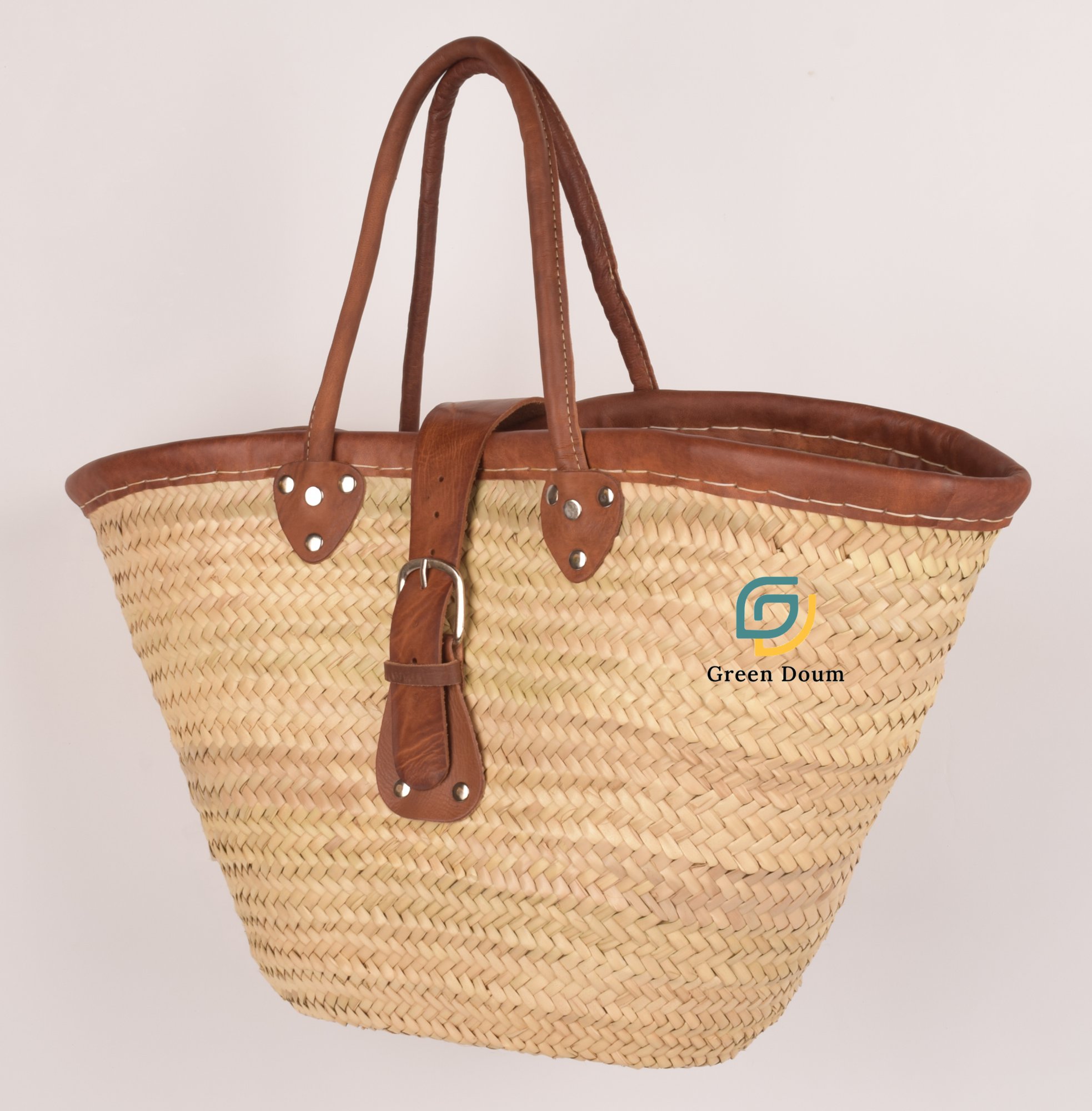 Panier de plage Agdal en paille taille XS par Green Doum, photo 4
