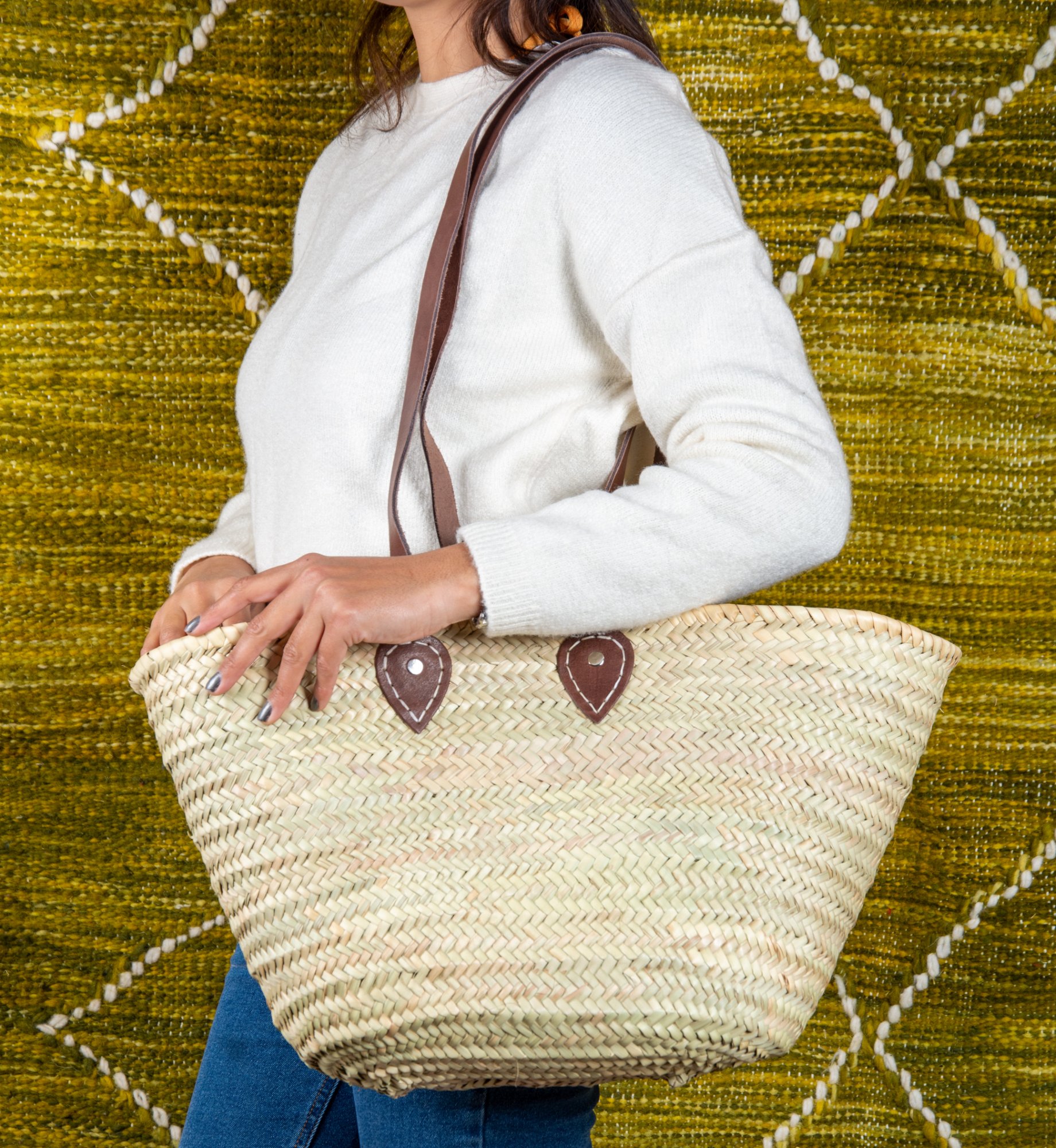 Panier épaule style osier par Green Doum