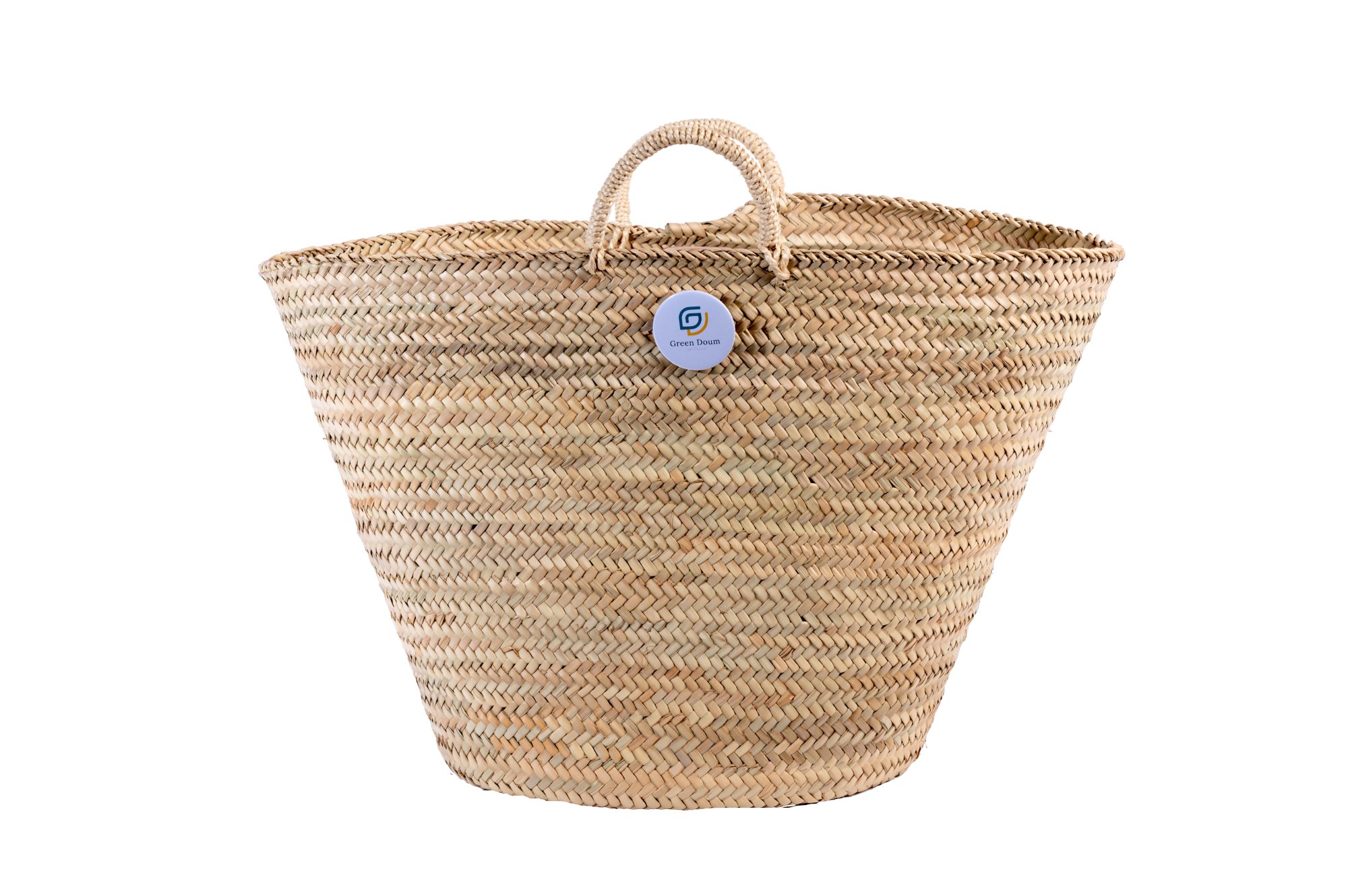Panier en paille avec anses en sisal taille XL par Green Doum, photo 3