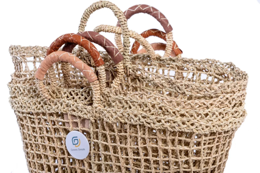 Panier carré en paille par Green Doum, photo 2