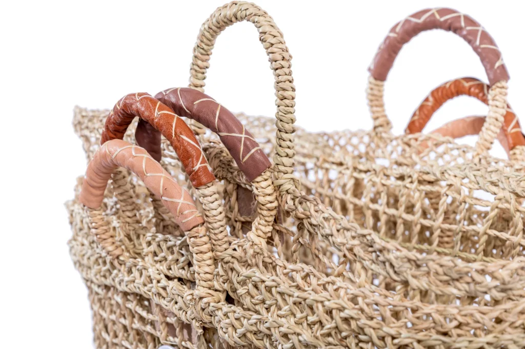Panier carré en paille par Green Doum, photo 3