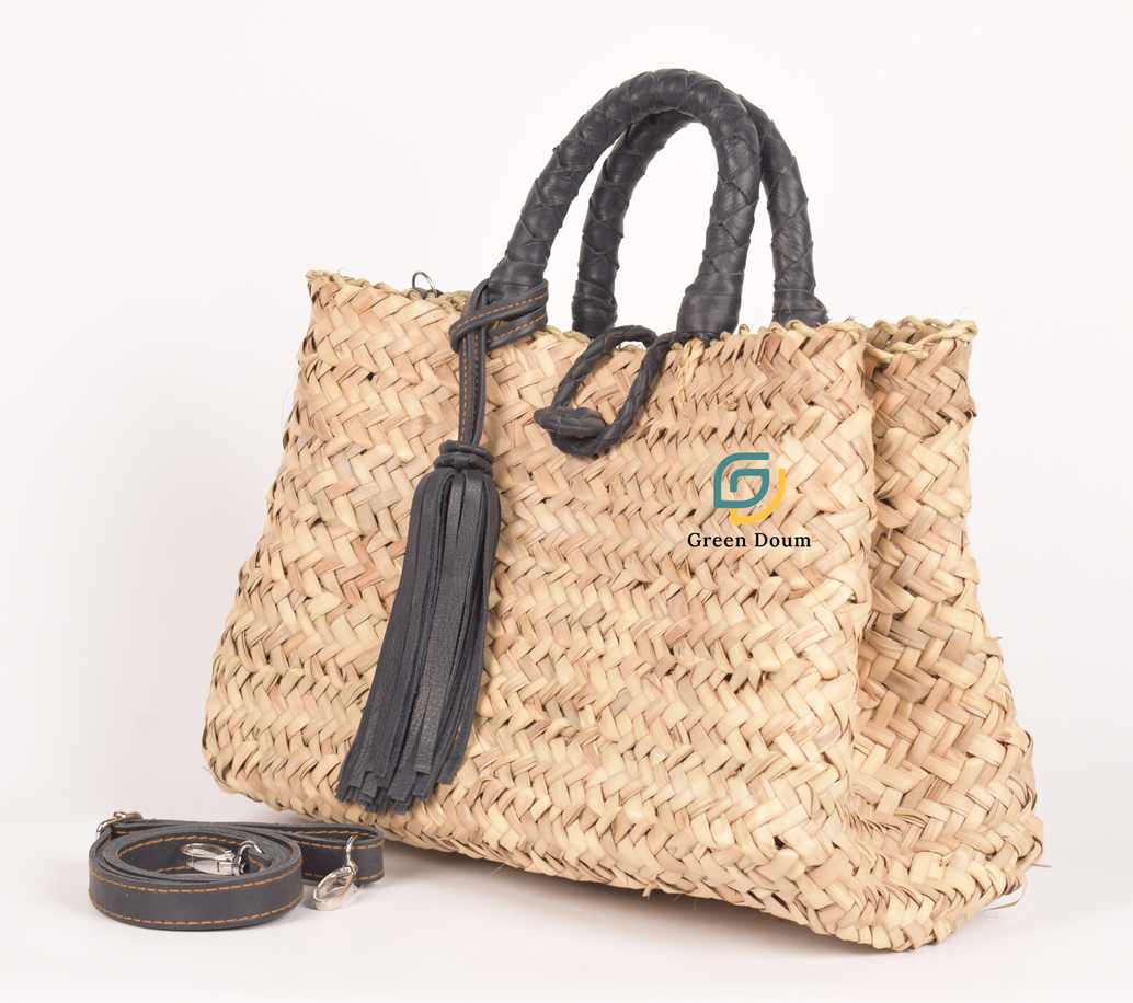 Sac Ibiza en feuille de palmier sauvage - Green Doum